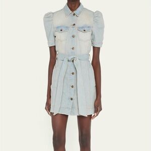 Retrofete Light Blue Denim Mini Dress